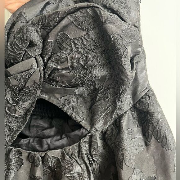 New Anthropologie Bhanuni by Jyoti Strapless Mini Dress Black Embroidered - Picture 7 of 8